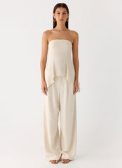 Rossi Hanky Hem Top - Oatmeal
