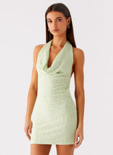 Thistle Mini Dress - Forest Sage
