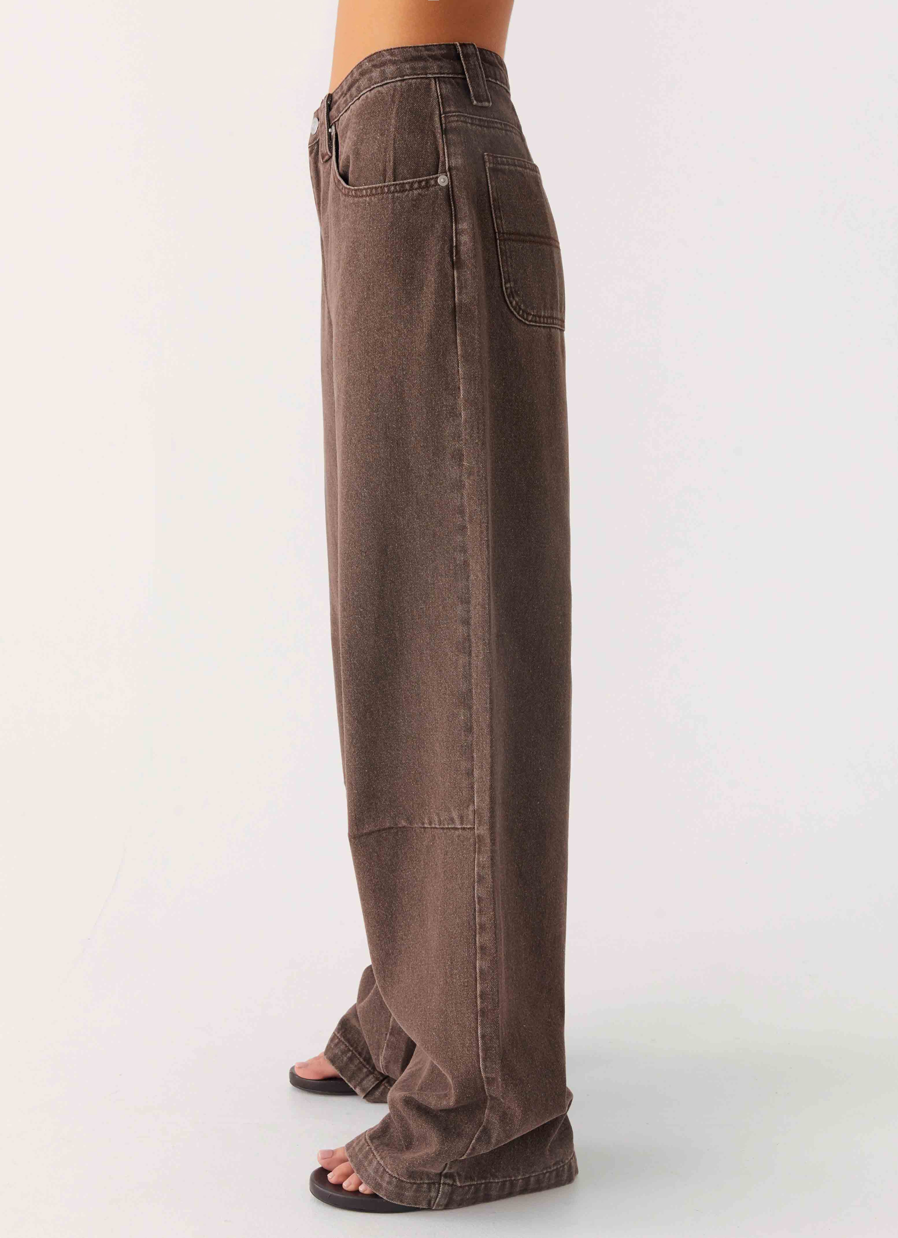 Midwest Low Rise Jeans - Light Wash Chocolate